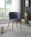 Meridian Furniture - Skylar Velvet Dining Chair Set of 2 in Grey - 965Grey-C - GreatFurnitureDeal