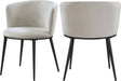 Meridian Furniture - Skylar Velvet Dining Chair Set of 2 in Cream - 966Cream-C - GreatFurnitureDeal