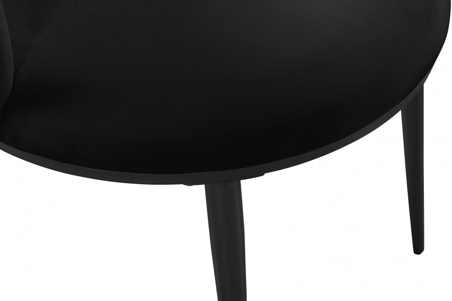 Meridian Furniture - Skylar Velvet Dining Chair Set of 2 in Black - 966Black-C