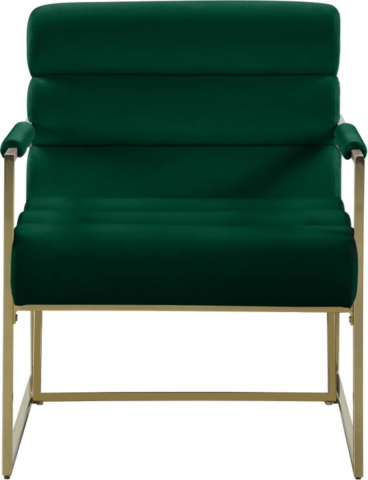 Meridian Furniture - Wayne Velvet Accent Chair in Green - 526Green - GreatFurnitureDeal