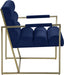 Meridian Furniture - Wayne Velvet Accent Chair in Navy - 526Navy - GreatFurnitureDeal