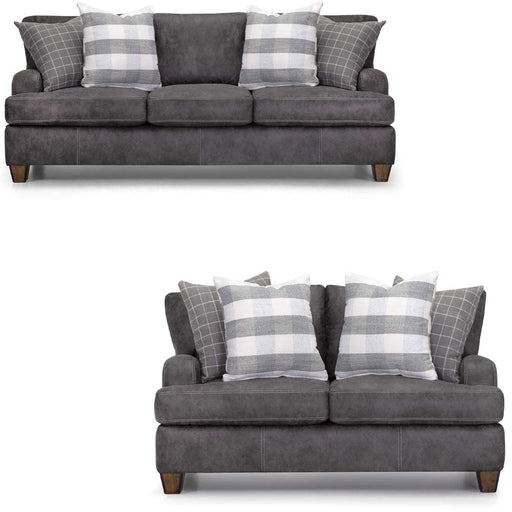 Franklin Furniture - Darby 2 Piece Sofa Set in Chief Charcoal - 993-SL-CHIEF CHARCOAL - GreatFurnitureDeal