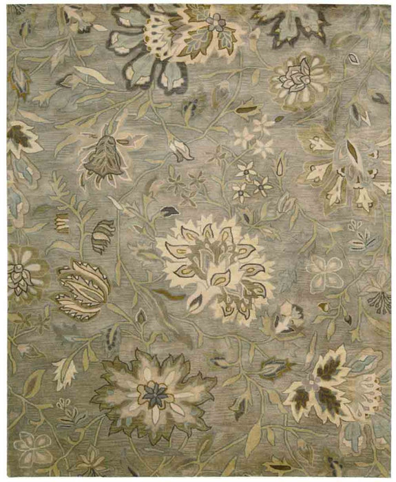 Nourison Rugs - Jaipur Silver Area Rug - 7'9" x 9'9" - GreatFurnitureDeal
