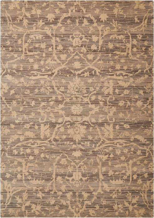 Nourison Rugs - Silk Elements Taupe Area Rug - 5'6" x 8' - GreatFurnitureDeal