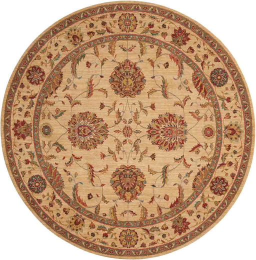 Nourison Rugs - Living Treasures Ivory Area Rug - 5'10" x ROUND - GreatFurnitureDeal