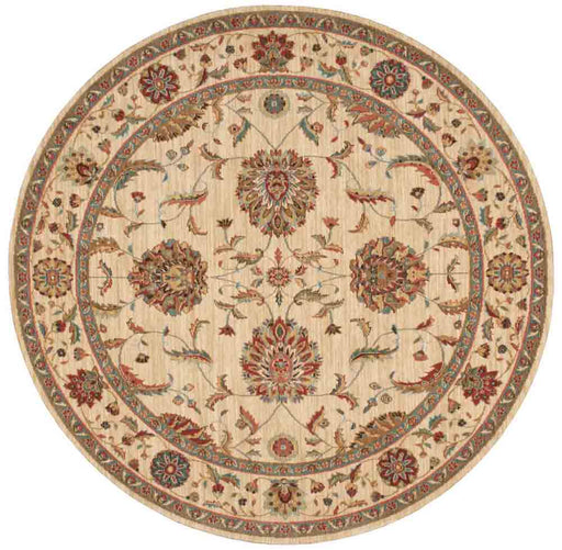 Nourison Rugs - Living Treasures Ivory Area Rug - 7'10" x ROUND - GreatFurnitureDeal