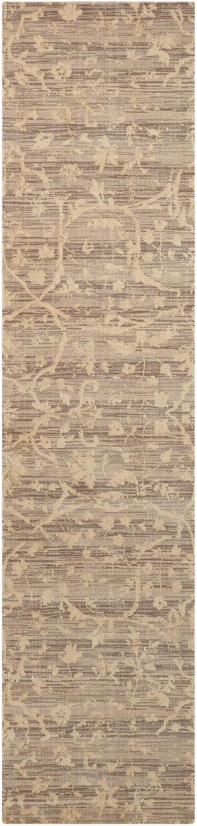 Nourison Rugs - Silk Elements Taupe Area Rug - 2'5" x 10' - GreatFurnitureDeal