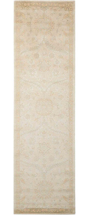 Nourison Rugs - Luminance Cream-Mint Area Rug - 2'3" x 8' - GreatFurnitureDeal
