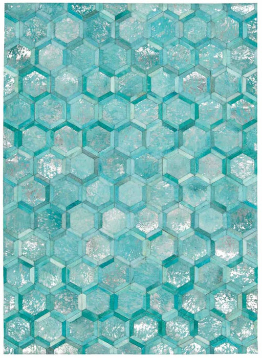 Nourison Rugs - City Chic Turquoise Area Rug - 5'3" x 7'5" - GreatFurnitureDeal
