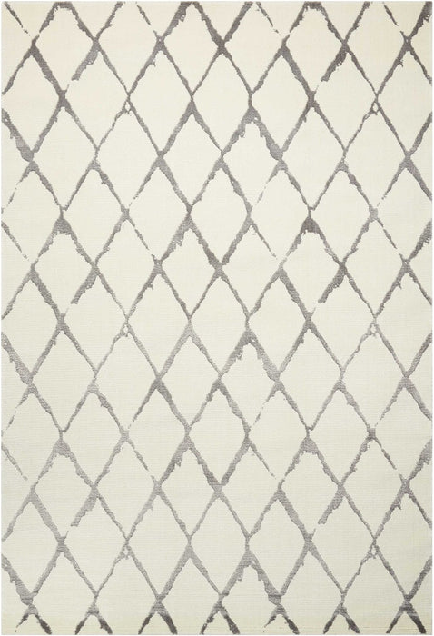 Nourison Rugs - Twilight Ivory-Grey Area Rug - 7'9" x 9'9" - GreatFurnitureDeal