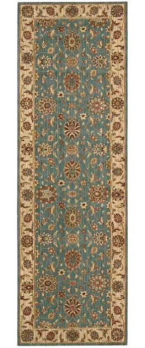 Nourison Rugs - Living Treasures Aqua Area Rug - 2'6" x 8' - GreatFurnitureDeal