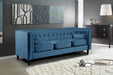 Meridian Furniture - Taylor Velvet Sofa in Light Blue - 642LtBlu-S - GreatFurnitureDeal