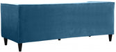 Meridian Furniture - Taylor Velvet Sofa in Light Blue - 642LtBlu-S - GreatFurnitureDeal