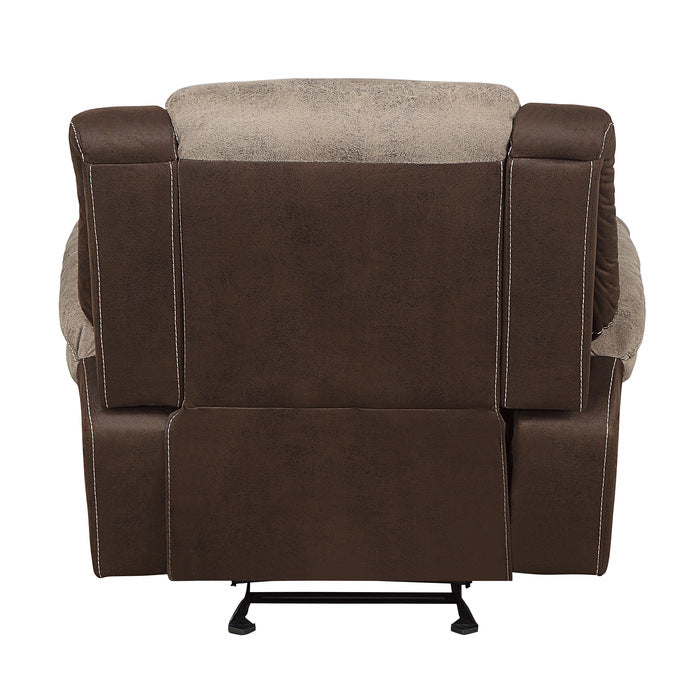 Homelegance - Chai Glider Reclining Chair in Two-Tone Brown - 9980-1