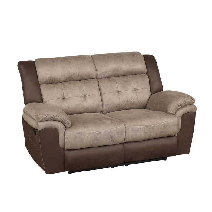 Homelegance - Chai 3 Piece Double Reclining Living Room Set in Two-Tone Brown - 9980-3-2-1 - GreatFurnitureDeal