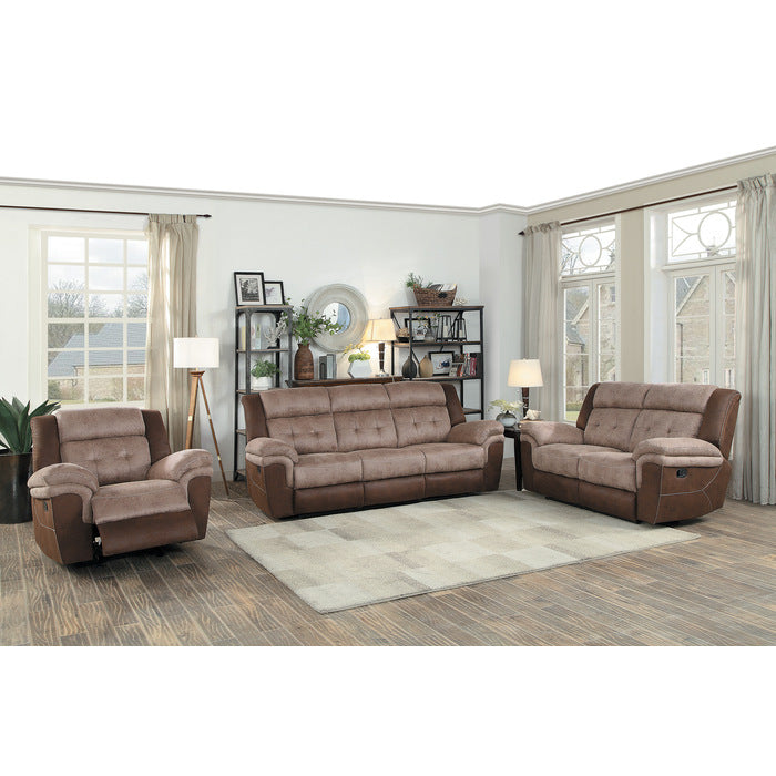 Homelegance - Chai Glider Reclining Chair in Two-Tone Brown - 9980-1