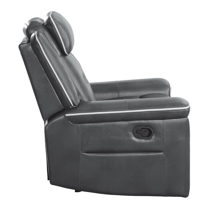 Homelegance - Darwan Lay Flat Reclining Chair in Dark Grey - 9999DG-1