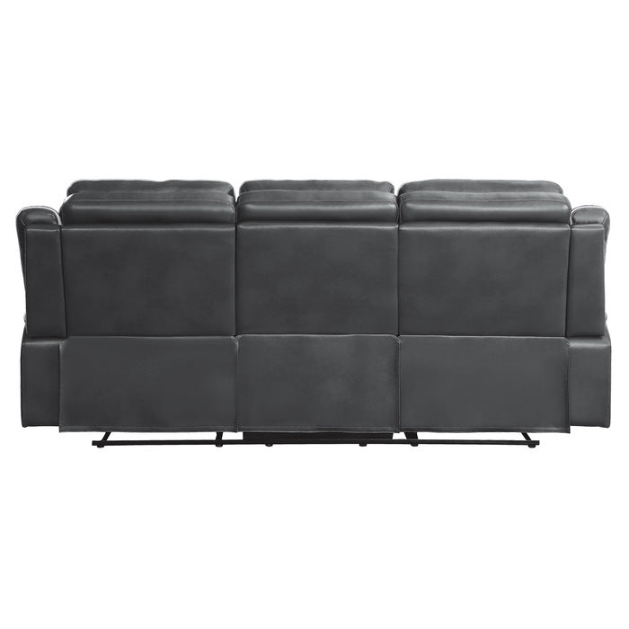 Homelegance - Darwan Double Lay Flat Reclining Sofa in Dark Grey - 9999DG-3 - GreatFurnitureDeal