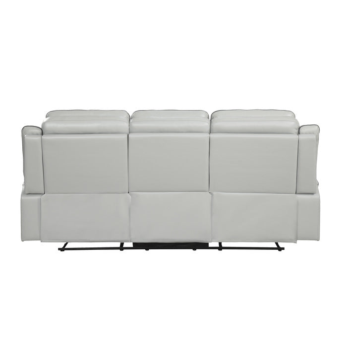 Homelegance - Darwan Double Lay Flat Reclining Sofa in Light Grey - 9999GY-3