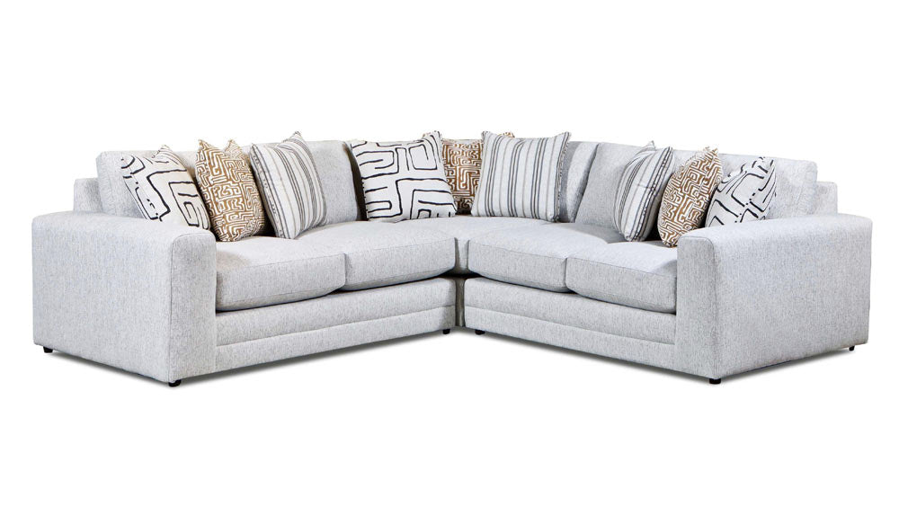 Southern Home Furnishings - Durango Sectional in Off White - 7003 21L, 15, 21R Durango - GreatFurnitureDeal