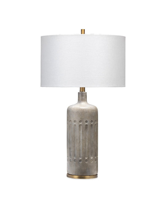 Jamie Young Company - Annex Table Lamp in Grey Cement & Antique Brass Metal - 9ANNEXGRGO - GreatFurnitureDeal