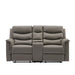 GFD Home - MOTION SOFA 3+2 GREY PU - GreatFurnitureDeal