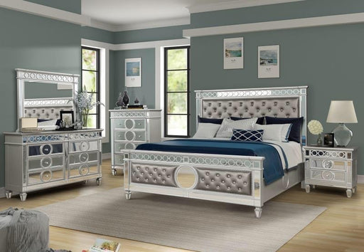 GFD Home - Symphony 5-N Pc king Bed Silver - GreatFurnitureDeal