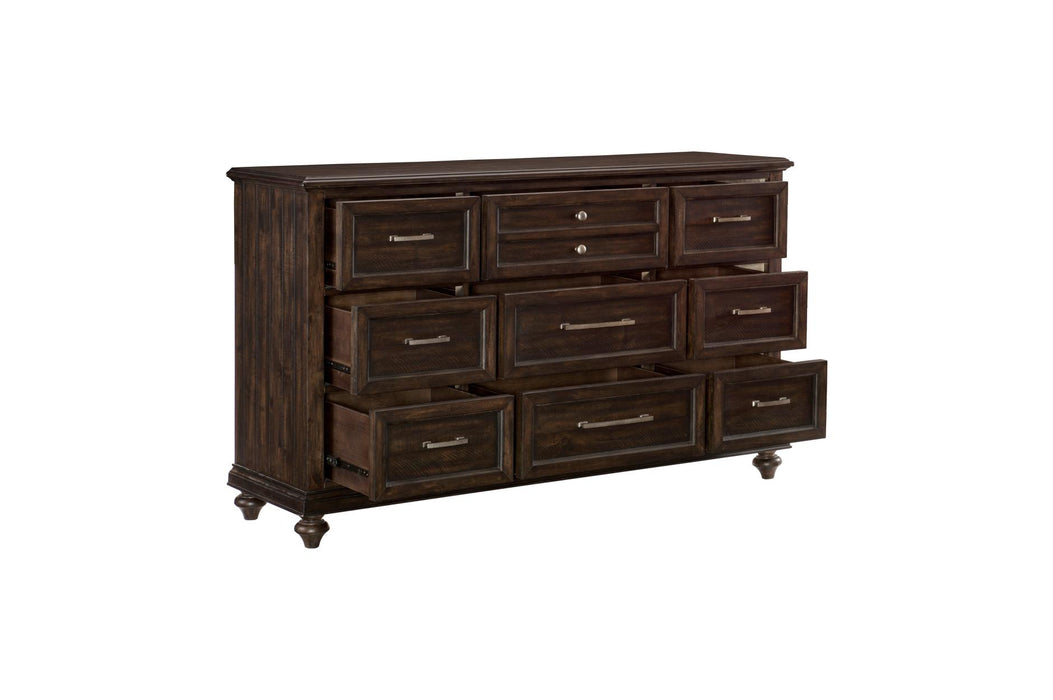 Homelegance - Cardano Dresser with Mirror in Driftwood Charcoal - 1689-6