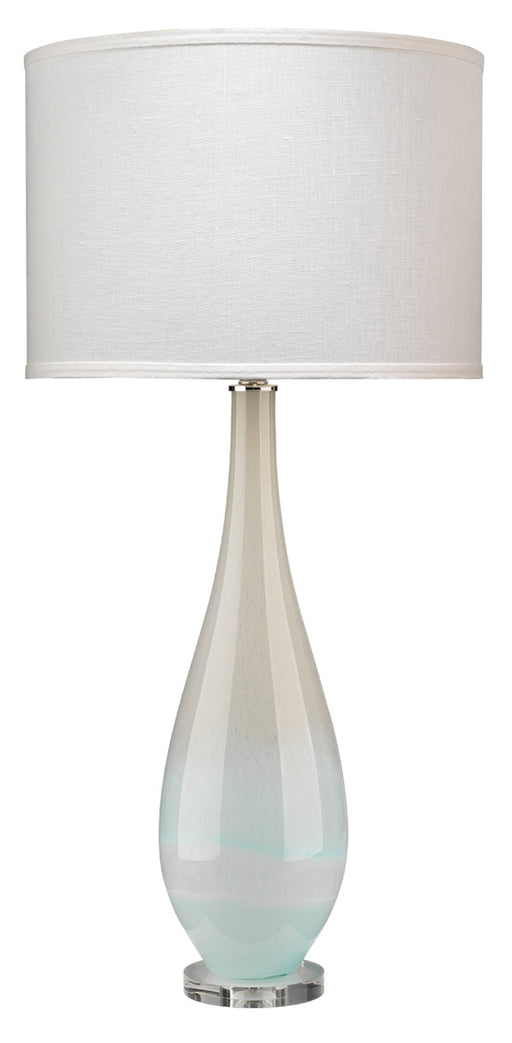 Jamie Young Company - Dewdrop Table Lamp in Sky Blue Glass with Classic Drum in White Linen - 9DEWDBLC131C - GreatFurnitureDeal