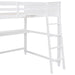 GFD Home - Full size Loft Bed with Drawers and Desk, Wooden Loft Bed with Shelves - White(OLD SKU:LT000529AAK) - GreatFurnitureDeal