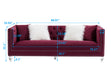 GFD Home - red dutch velvet\n1+2+3 Combination Sofa - GreatFurnitureDeal