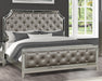 GFD Home - Harmony Queen Size Mirror Front Bed made with Wood in Silver Color - GreatFurnitureDeal