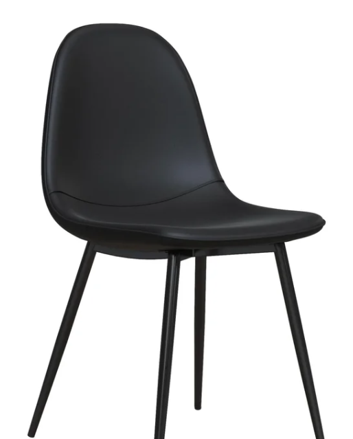 GFD Home - PJ--SEAT-- Dining chair, PU, BLK - GreatFurnitureDeal