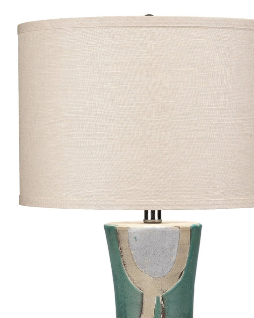Jamie Young Company - Estel Table Lamp in Aqua, Cream & Natural Ceramic - 9ESTELTLAQ - GreatFurnitureDeal
