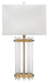 Jamie Young Company - Grammercy Table Lamp in Acrylic & Antique Brass Metal with Rectangle Shade in Sea Salt Linen - 9GRAMMERTLAB - GreatFurnitureDeal