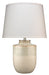 Jamie Young Company - Lagoon Table Lamp in Cream Ceramic with Large Cone Shade in White Linen - 9LAGOCRC131L