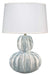 Jamie Young Company - Oceane Gourd Table Lamp in White Ceramic with Custom Cone Shade in White Linen - 9OCEAWHC131G - GreatFurnitureDeal