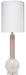 Jamie Young Company - Studio Table Lamp in Petal Pink Glass with Tall Thin Drum Shade in White Linen - 9STUDPPD131T