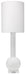Jamie Young Company - Studio Table Lamp in White Glass with Tall Thin Drum Shade in White Linen - 9STUDWHD131T