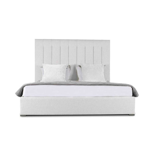 Nativa Interiors - Moyra Vertical Channel Tufted Upholstered Medium King Off White Bed  - BED-MOYRA-VC-MID-KN-PF-WHITE - GreatFurnitureDeal