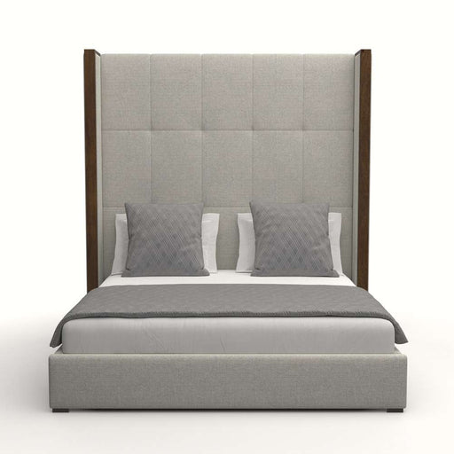 Nativa Interiors - Irenne Box Tufted Upholstered High King Grey Bed - BED-IRENNE-BOX-HI-KN-PF-GREY - GreatFurnitureDeal