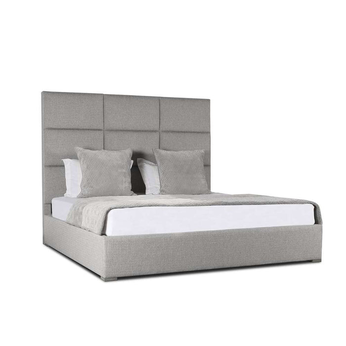 Nativa Interiors - Moyra Square Tufted Upholstered Medium King Off White Bed - BED-MOYRA-SQ-MID-KN-PF-WHITE - GreatFurnitureDeal