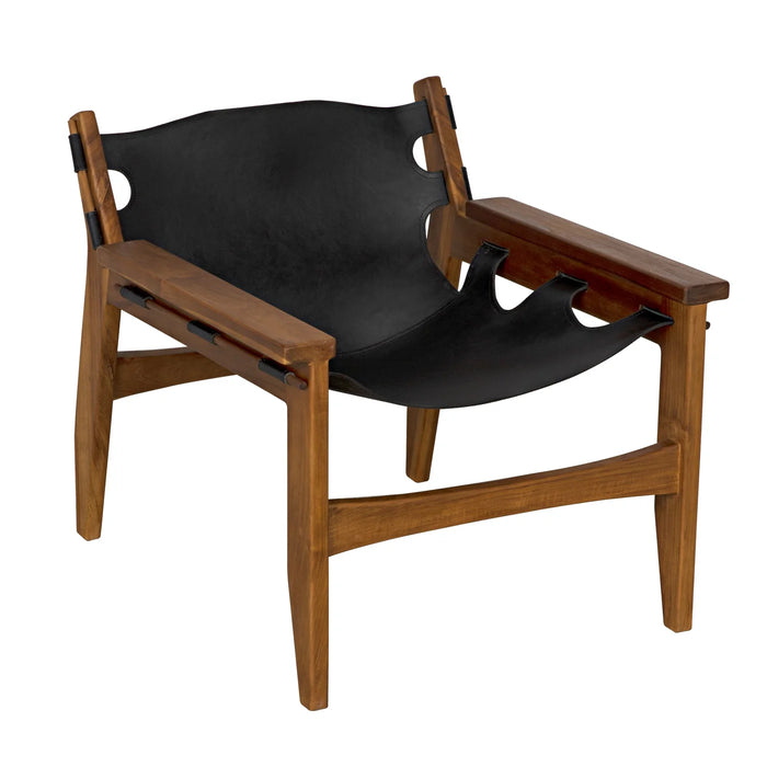 Noir Furniture - Nomo Chair, Teak with Leather - AE-235T