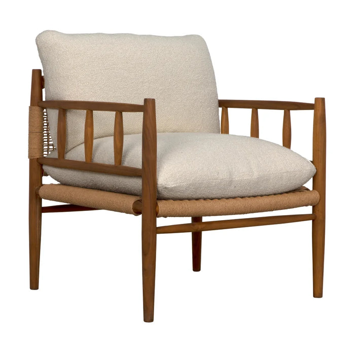 NOIR Furniture - Giuseppe Chair w/US Made Cushion - AE-260T-WHT