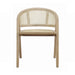 Worlds Away - Cane Barrel Back Dining Chair in Cerused Oak - AERO CO - GreatFurnitureDeal
