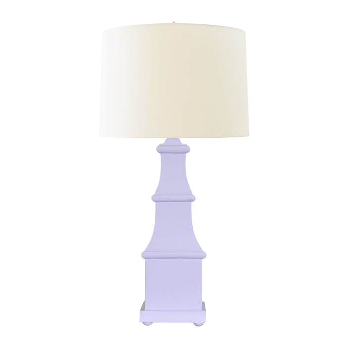 Worlds Away - Allegra Handpainted Tiered Tole Table Lamp in Lavender - ALLEGRA LAV - GreatFurnitureDeal