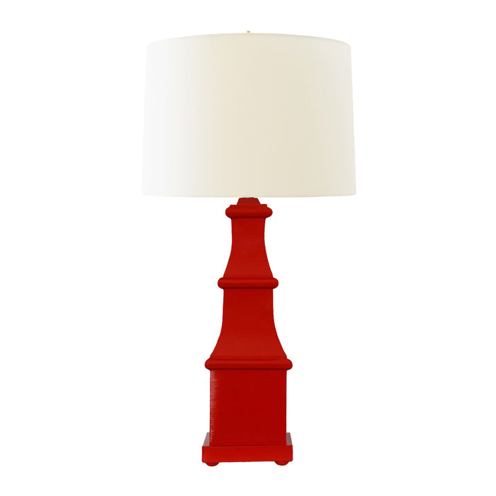 Worlds Away - Allegra Handpainted Tiered Tole Table Lamp in Red - ALLEGRA RD - GreatFurnitureDeal