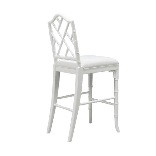 Worlds Away - Bamboo Counter Stool in White Lacquer - ANNETTE WH - GreatFurnitureDeal