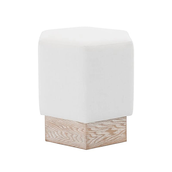 Worlds Away - Asher Stool in White - ASHER CO WHL - GreatFurnitureDeal