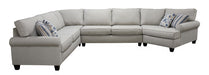 Mariano Italian Leather Furniture - Avent High Performance Fabric Sectional - GreatFurnitureDeal